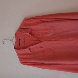 Hot coral woman's 3x blouse